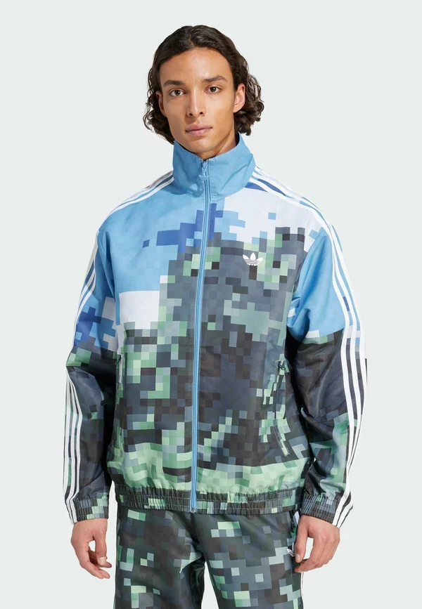 MINECRAFT TRACKTOP - Training jacket - hazy blue   magic lime   tribe green