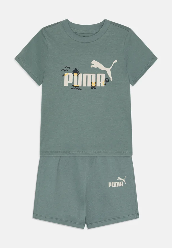 MINICATS SANDY ADVENTURES TEE AND SHORTS UNISEX SET  - Print T-shirt - green moon