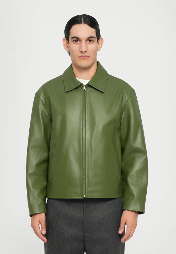 MINIMAL JACKET - Leather jacket - lime