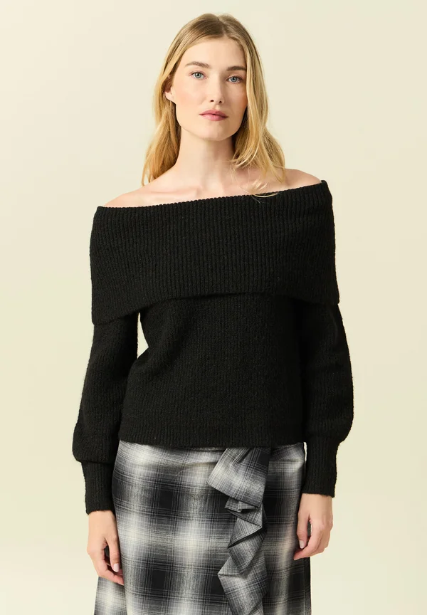 MIT BARDOT-AUSSCHNITT - Jumper - noir