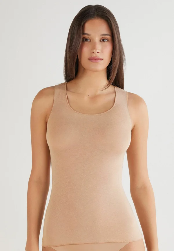 MIT BREITEN TRÄGERN ULTRALIGHT - Undershirt - natural