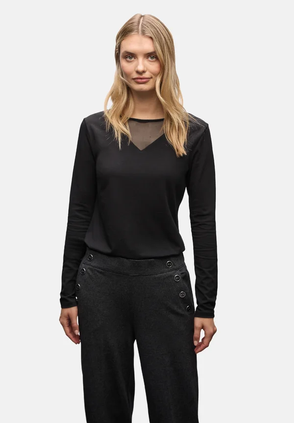 MIT DETAILS - Long sleeved top - schwarz