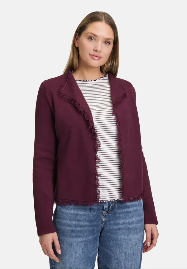 MIT FRANSEN - Cardigan - dark aubergine