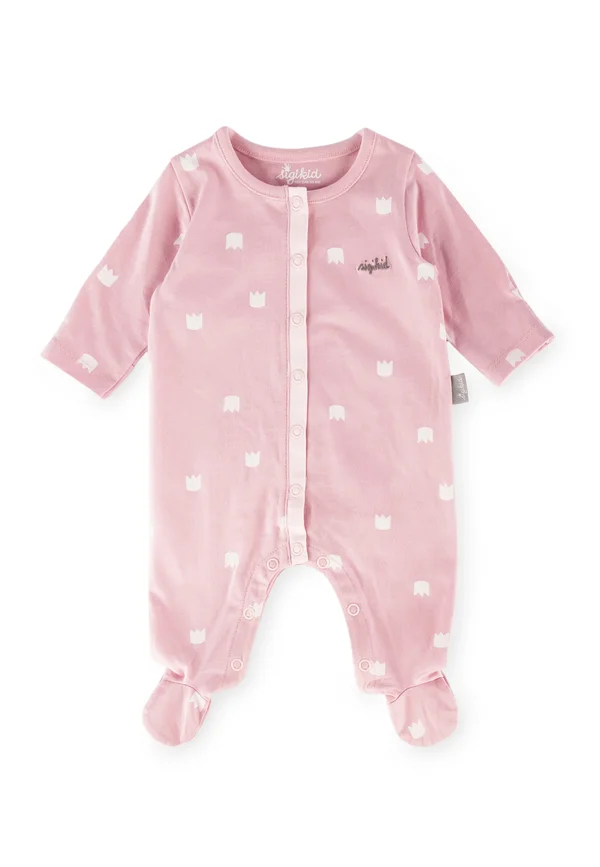 MIT FÜSSCHEN UND KLAPPBÜNDCHEN AN DEN ÄRMELN  - Sleep suit - rosa
