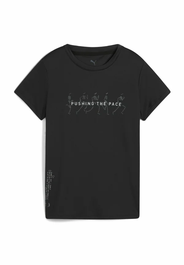MIT GRAFIK UND SLOGAN - Print T-shirt - black q