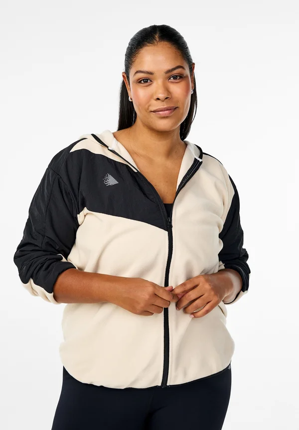 MIT KAPUZE UND TASCHEN - Fleece jacket - birch