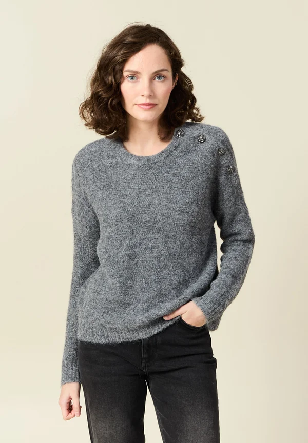 MIT LANGEN ÄRMEL - Jumper - gris clair