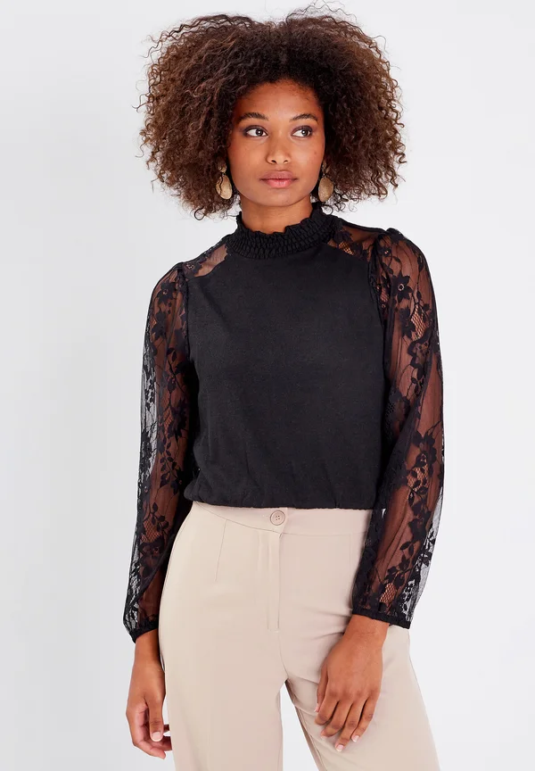 MIT LANGEN ÄRMELN - Blouse - noir