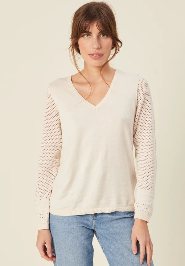 MIT LANGEN ÄRMELN - Jumper - creme