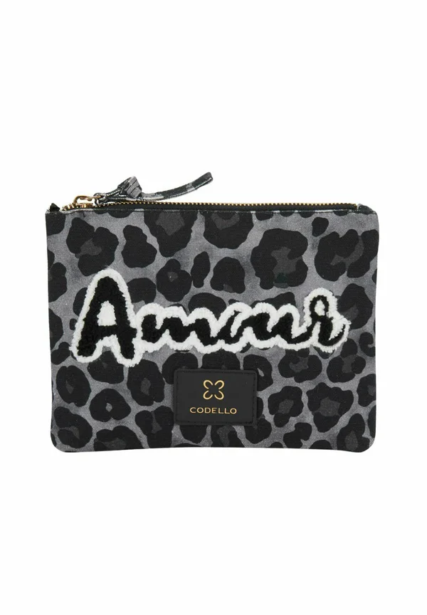 MIT LEO-MUSTER - Wash bag - grau