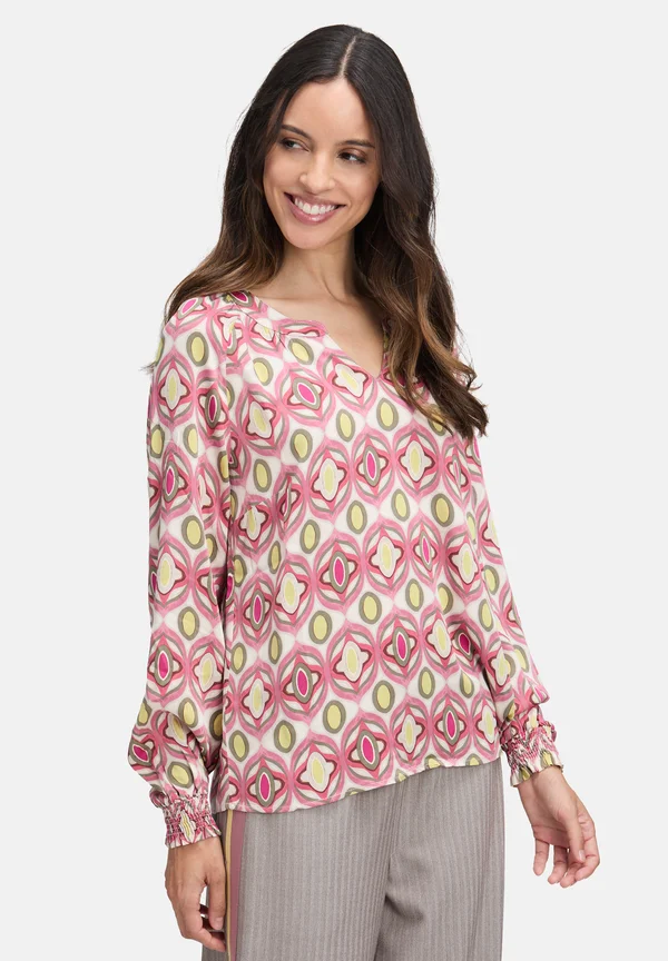 MIT MUSTER - Blouse - yellow/rosé