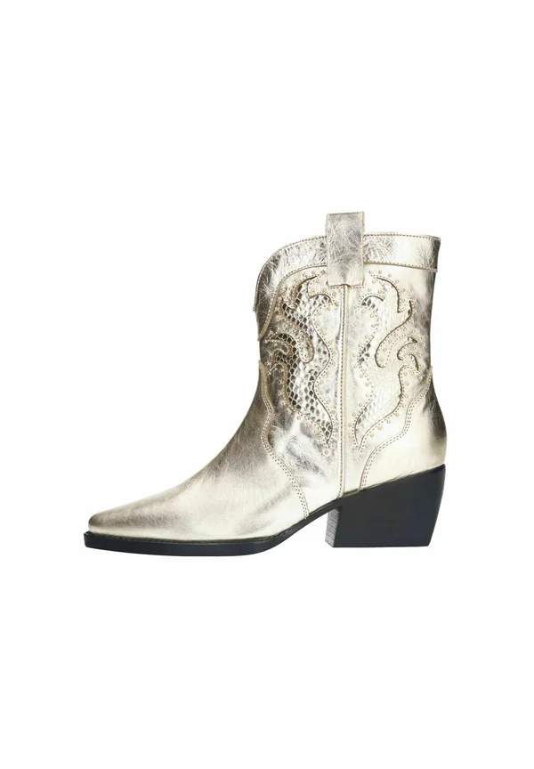 MIT NIETEN - Cowboy/biker ankle boot - gold