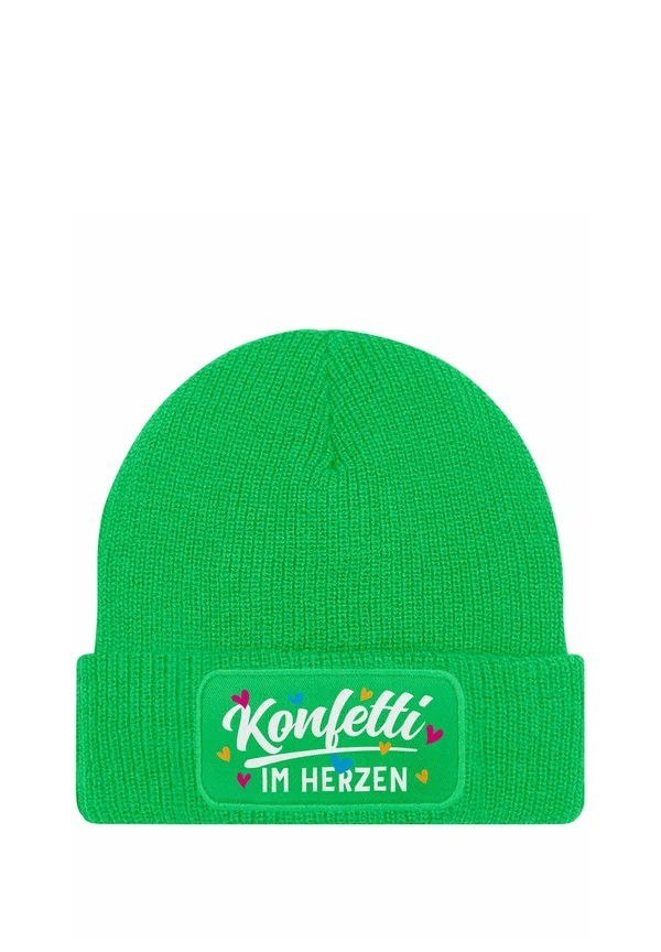 MIT PATCH SPRUCH FASCHING KARNEVAL PARTY - Beanie - grün