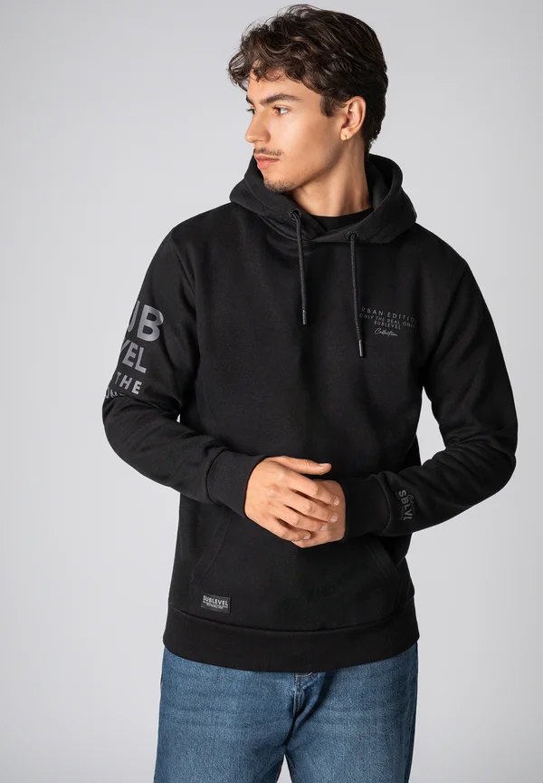 MIT PRINT - Hoodie - black