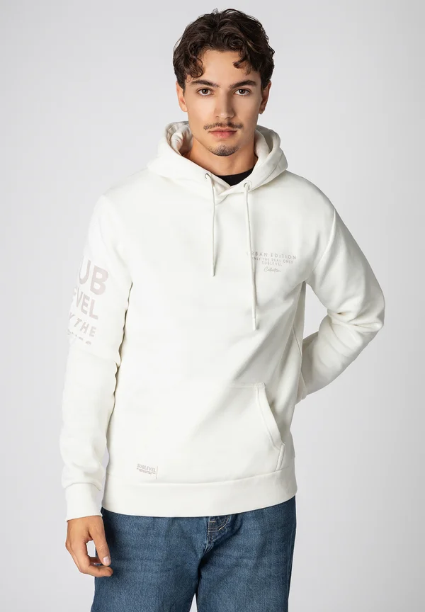 MIT PRINT - Hoodie - white