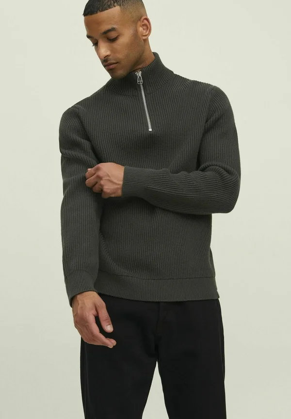 MIT RUNDHALS - Jumper - peat