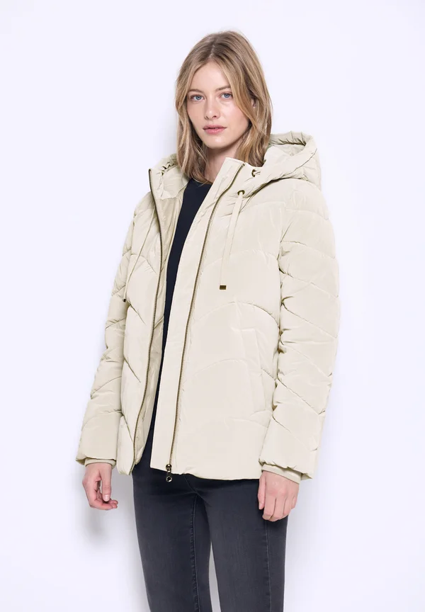 MIT WELLEN-STEPPUNG - Winter jacket - grau