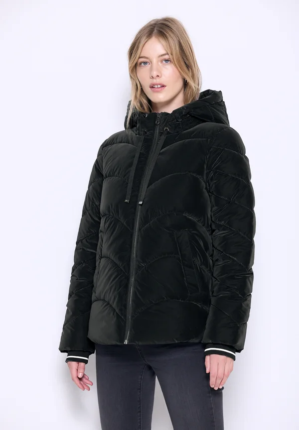 MIT WELLEN-STEPPUNG - Winter jacket - schwarz