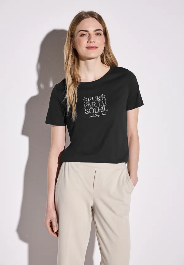 MIT WORDING - Print T-shirt - schwarz