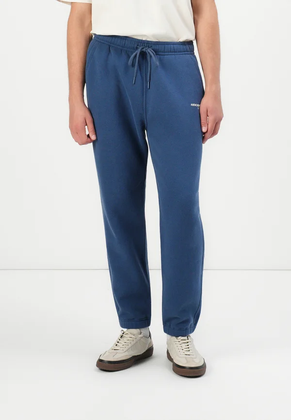 MIXED FONT RELAXED CINCH - Tracksuit bottoms - dark blue