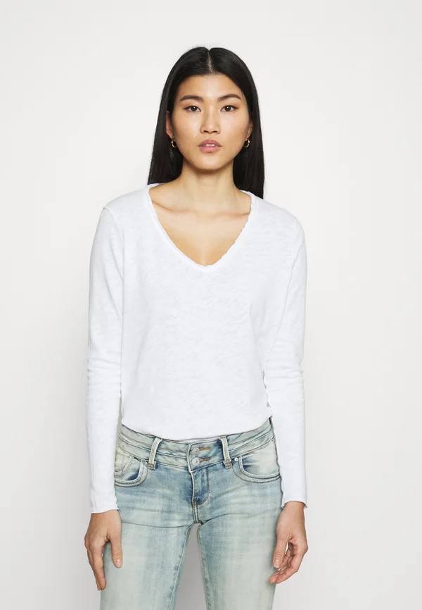 ML COL V - Long sleeved top - blanc