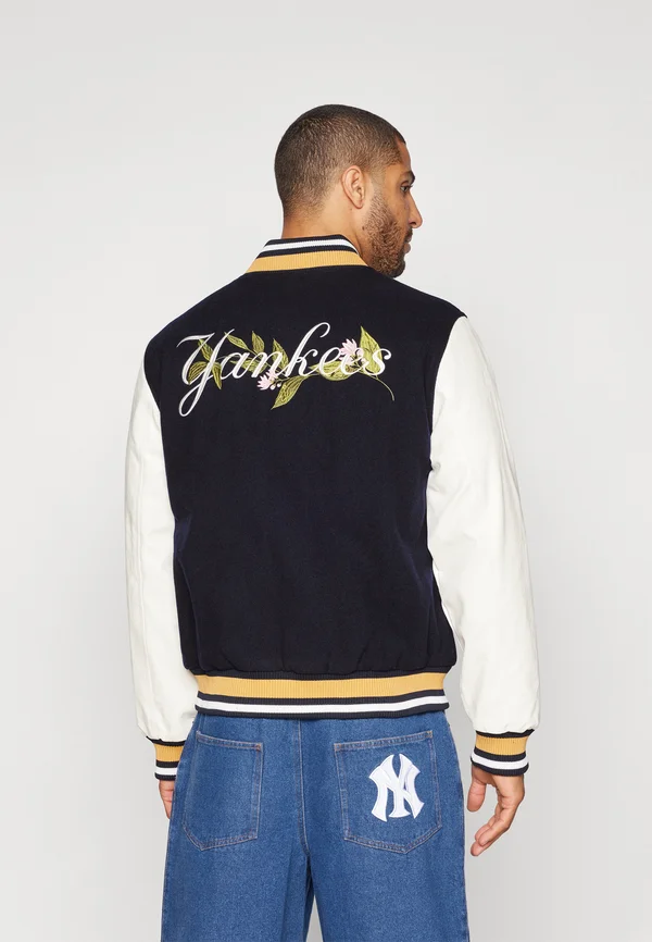 MLB NEW YORK YANKEES FLORAL VARSITY JACKET - Club wear - dark blue
