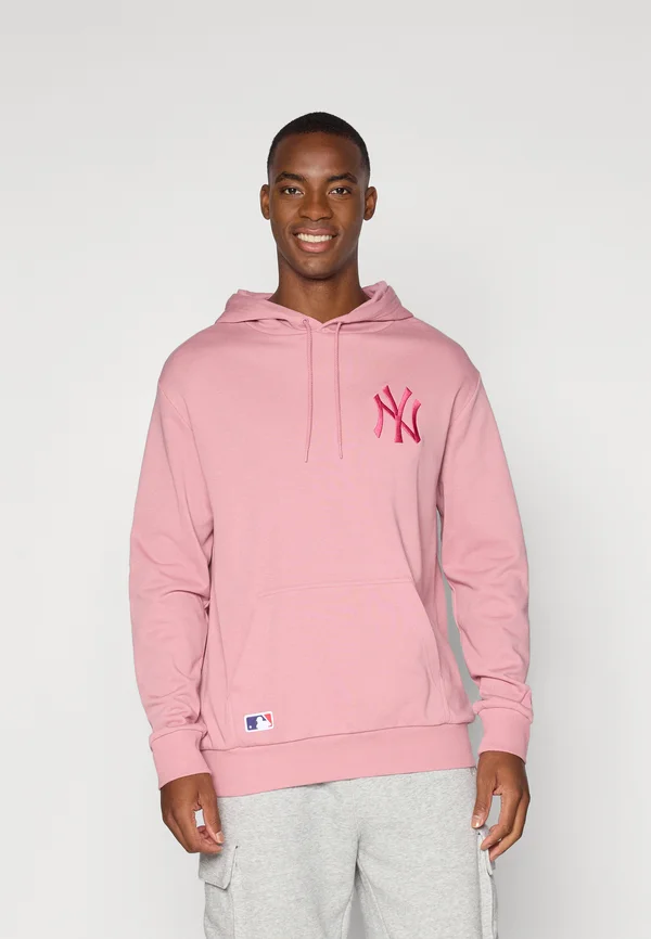 MLB NEW YORK YANKEES LEAGUE ESSENTIALS OVERSIZED HOODIE - Club wear - pink