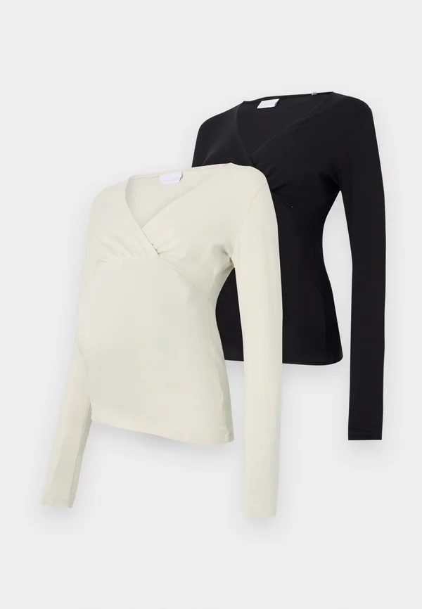 MLKERRIE 2 PACK - Long sleeved top - birch/black