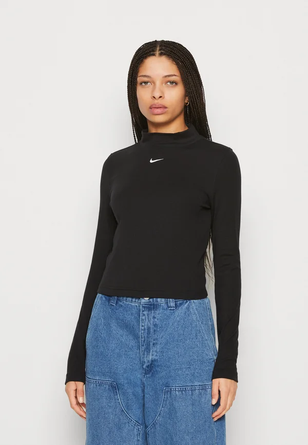 MOCK - Long sleeved top - black/white