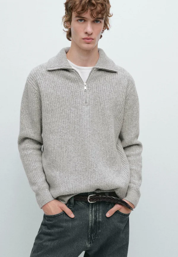MOCK NECK  - Jumper - grey