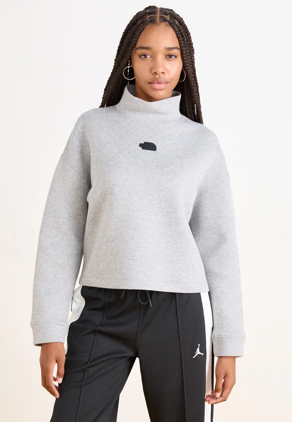 MOCK NECK - Sweatshirt - metallic silver heather