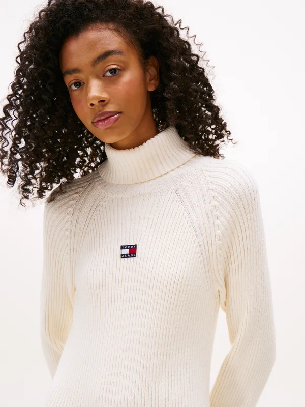 MOCKNECK - Jumper dress - ancient white