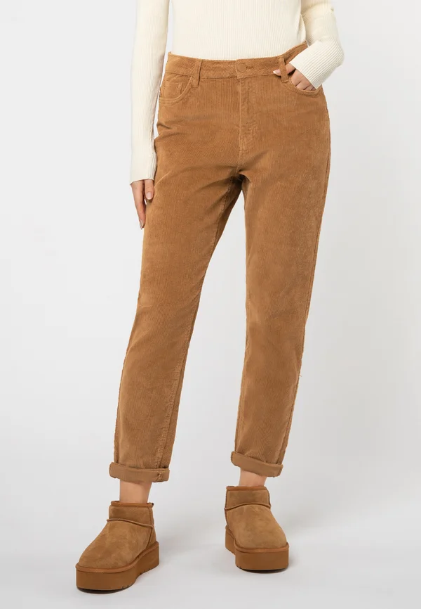 MOM FIT - Trousers - middle brown