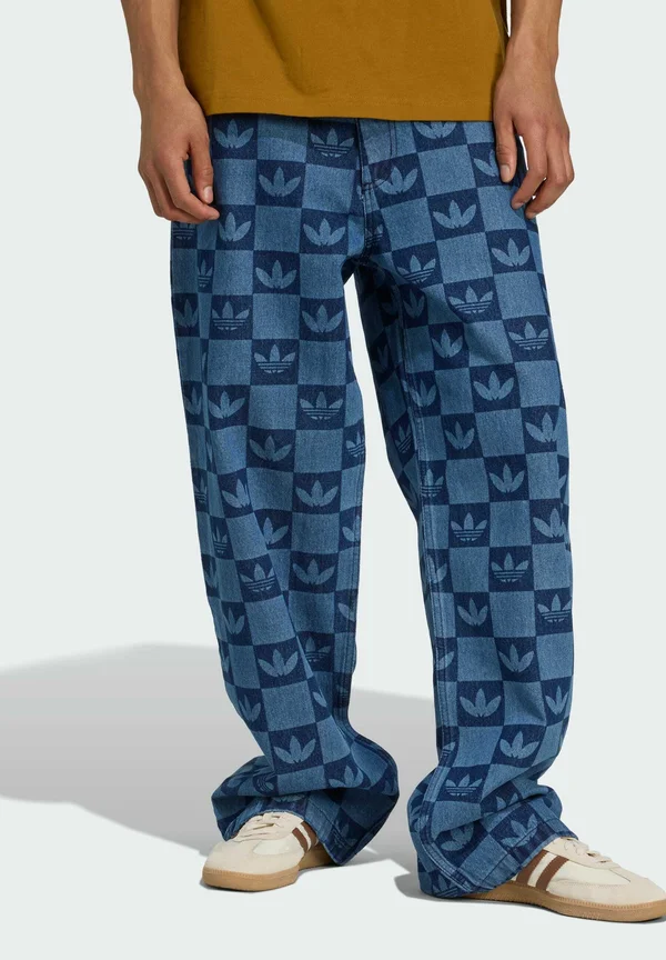 MONOGRAM ALL OVER  - Relaxed fit jeans - indigo denim