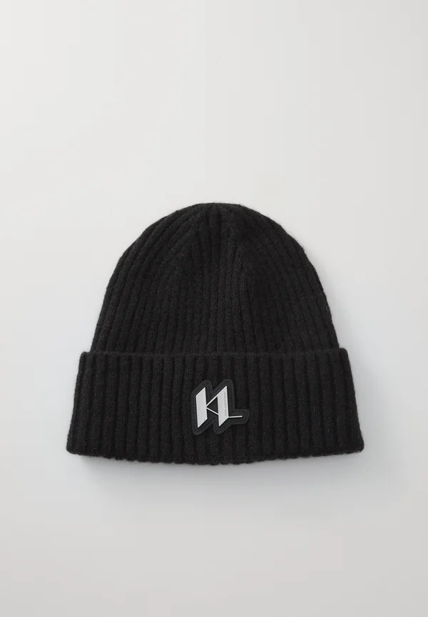 MONOGRAM BEANIE - Beanie - black