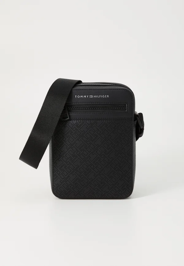 MONOGRAM MINI REPORTER UNISEX - Cross body bag - black