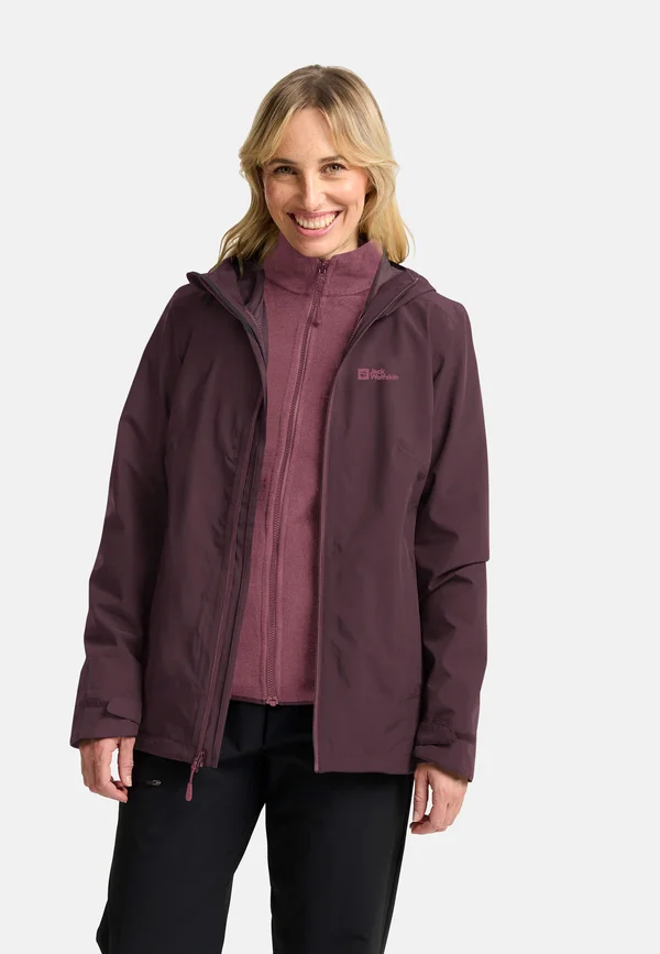 MOONRISE 3IN1 JKT W - Hardshell jacket - amaranth