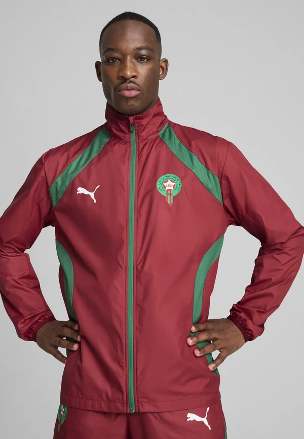 MOROCCO FRMF PREMATCH WOVEN JACKET - Training jacket - intense red archive green