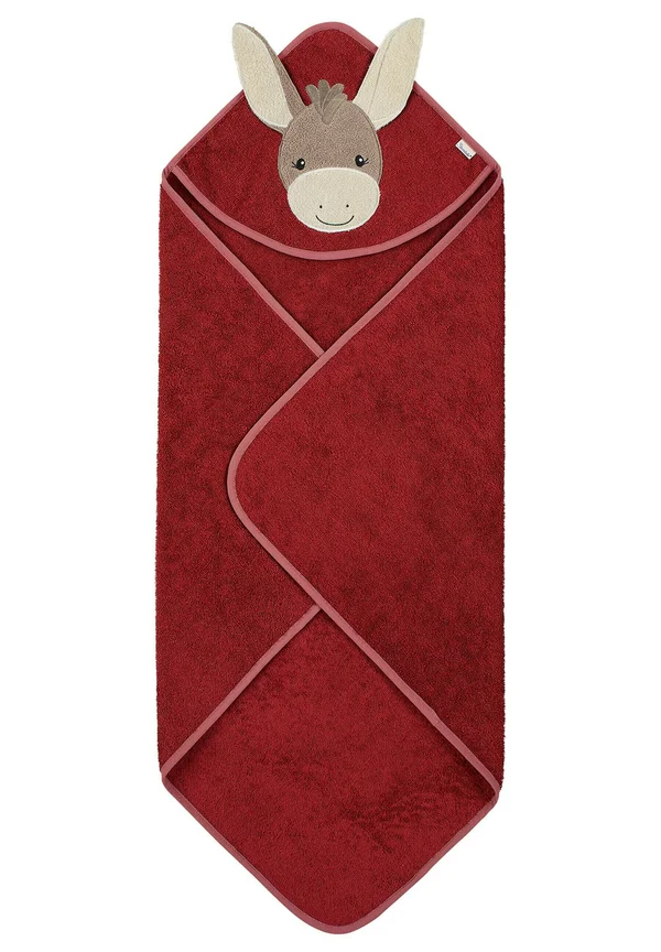 MOTIV-KAPUZENBADETUCH EMMILY - Bath towel - dunkelrot