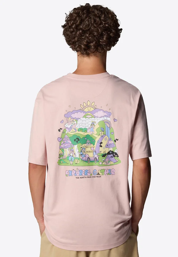 MOUNTAIN CLEANUP - Print T-shirt - pink moss