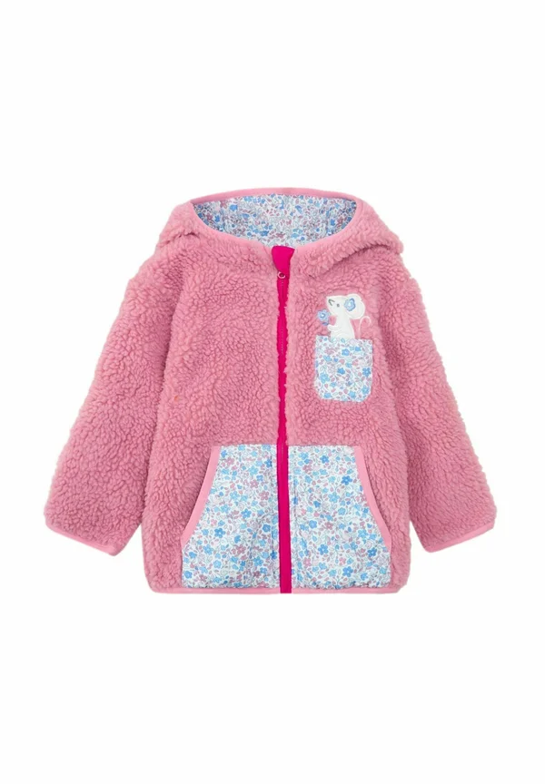 MOUSE APPLIQUÉ POCKET BORG-REGULAR FIT - Light jacket - pink