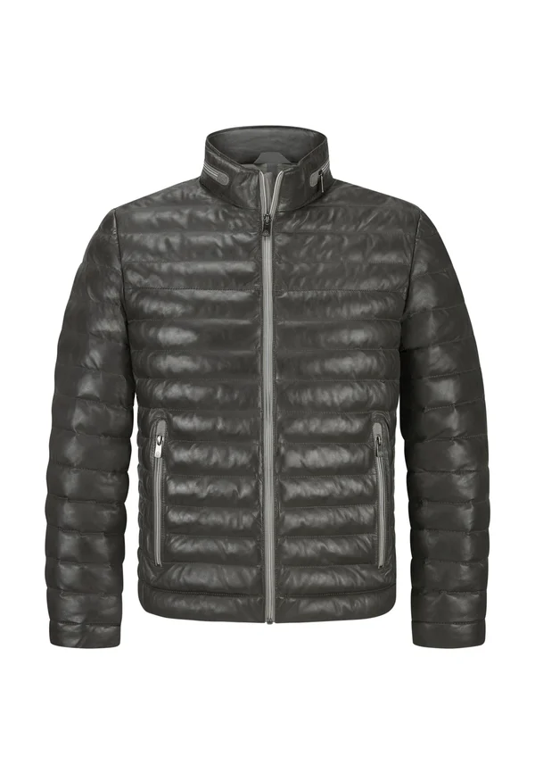 MSCORTINO - Leather jacket - anthrazit