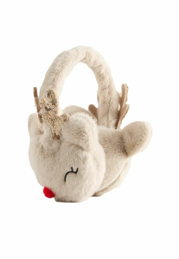 MUFFS  - Ear warmers - cream reindeer