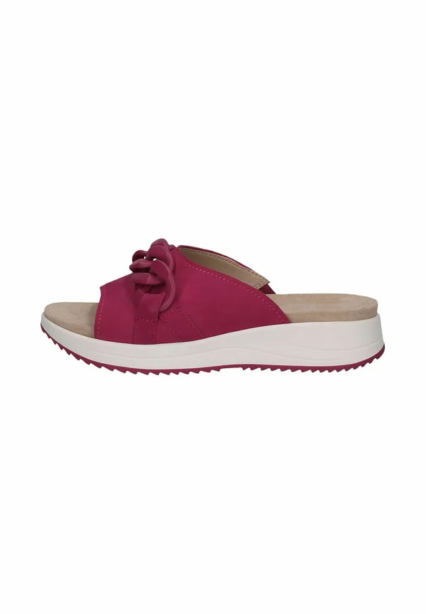 Mules - fuchsia suede
