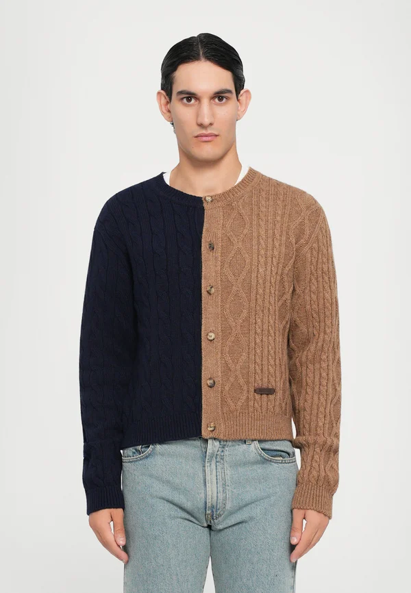 MULTI BUTTONS - Cardigan - multi brown