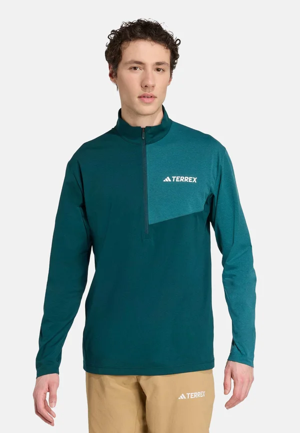 MULTI CLIMACOOL 1/2 ZIP LONG SLEEVE - Long sleeved top - aurora ivy   mystery green