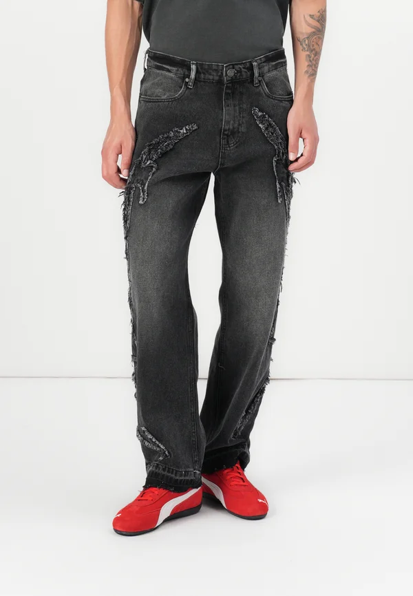 MULTI POCKET UNISEX - Relaxed fit jeans - black