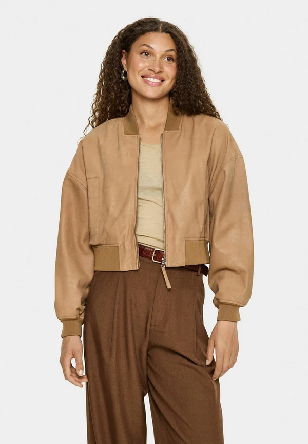 MURPHY - Leather jacket - tigers eye