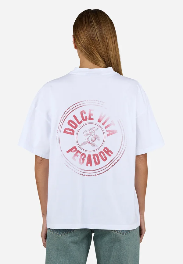 NADIA HEAVY OVERSIZED TEE - Print T-shirt - white