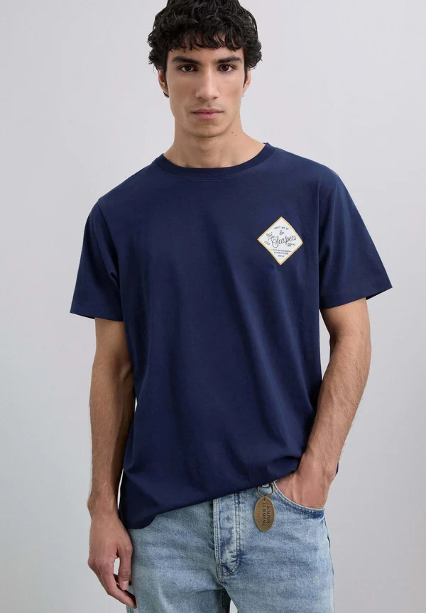 NAPKIN  - Print T-shirt - dark navy